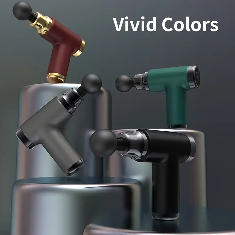 Portable Mini Massage Gun - Deep Tissue Muscle Massager (Black)