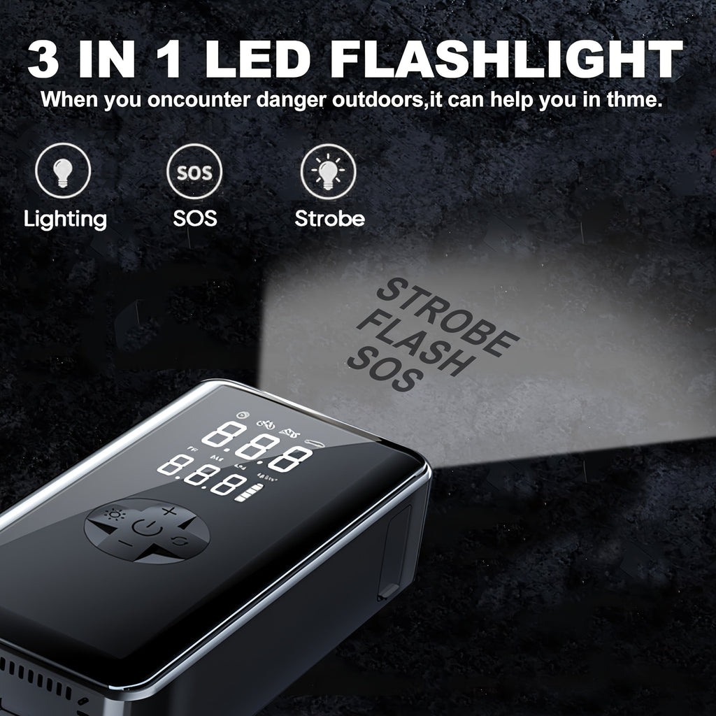 Car Battery Starter Kit with Air Compressor (7-in-1)